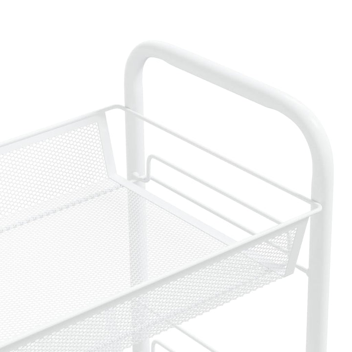 køkkenvogn med 5 hylder 46x26x105 cm jern hvid