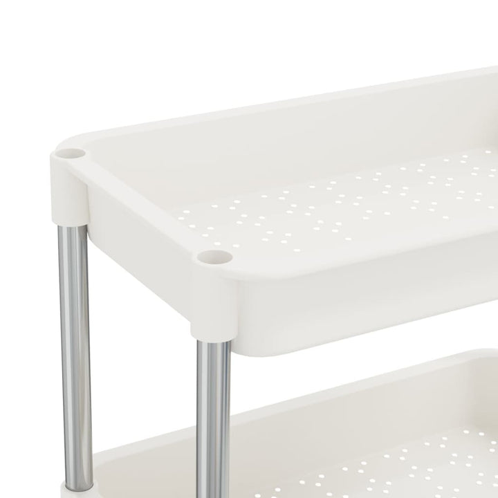 køkkenvogn med 5 hylder 42x29x128 cm jern og ABS hvid