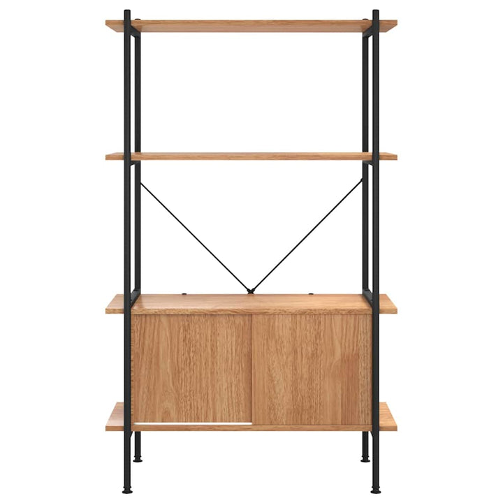 reol med skab 80x40x130 cm 4 niveauer stål og konstrueret træ