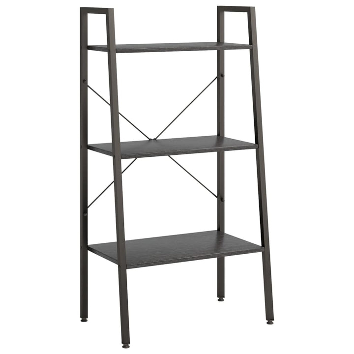 stigereol med 3 hylder 56x35x108 cm sort