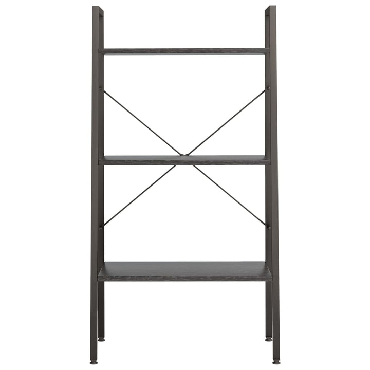 stigereol med 3 hylder 56x35x108 cm sort