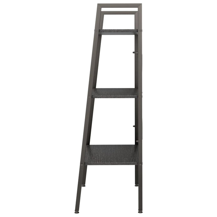 stigereol med 3 hylder 56x35x108 cm sort