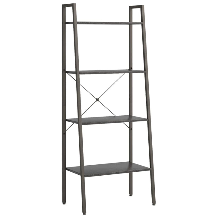 stigereol med 4 hylder 56x35x140 cm sort