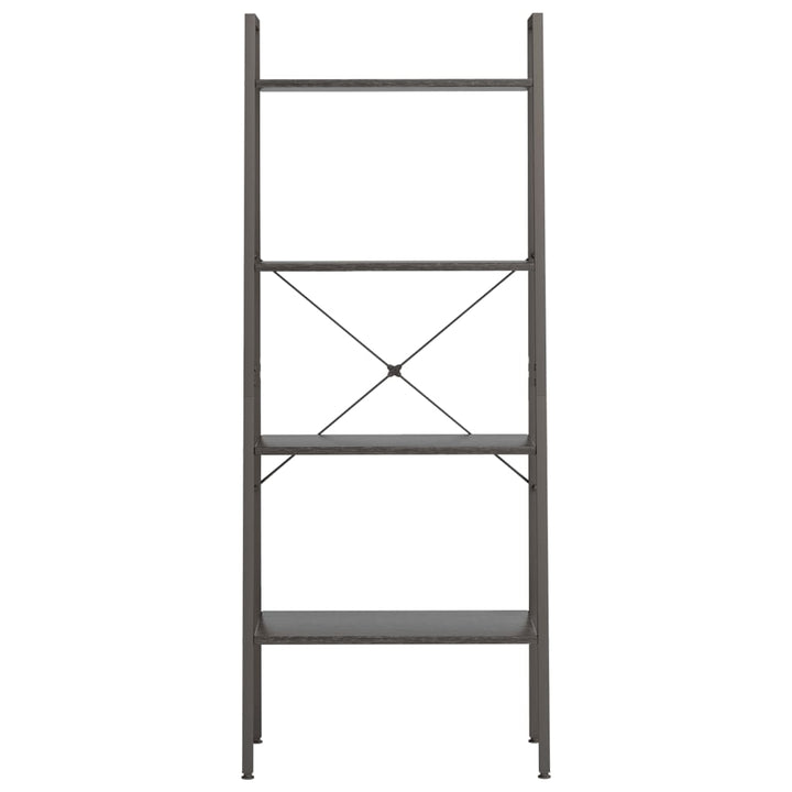 stigereol med 4 hylder 56x35x140 cm sort