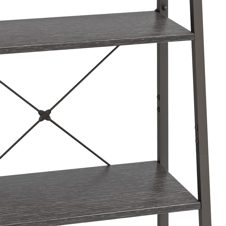 stigereol med 4 hylder 56x35x140 cm sort