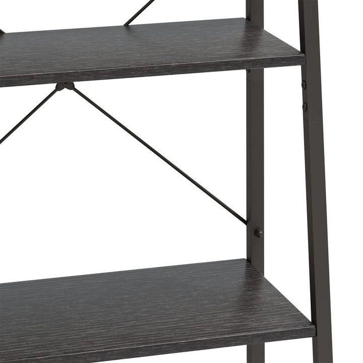 stigereol med 5 hylder 56x35x174 cm sort