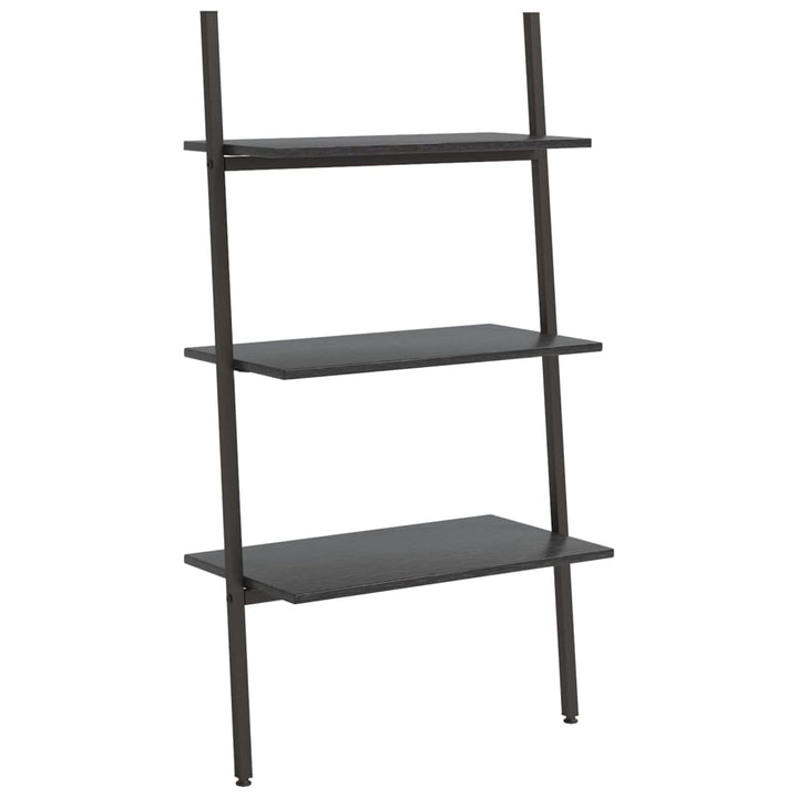 stigereol med 3 hylder 64x34x116 cm sort
