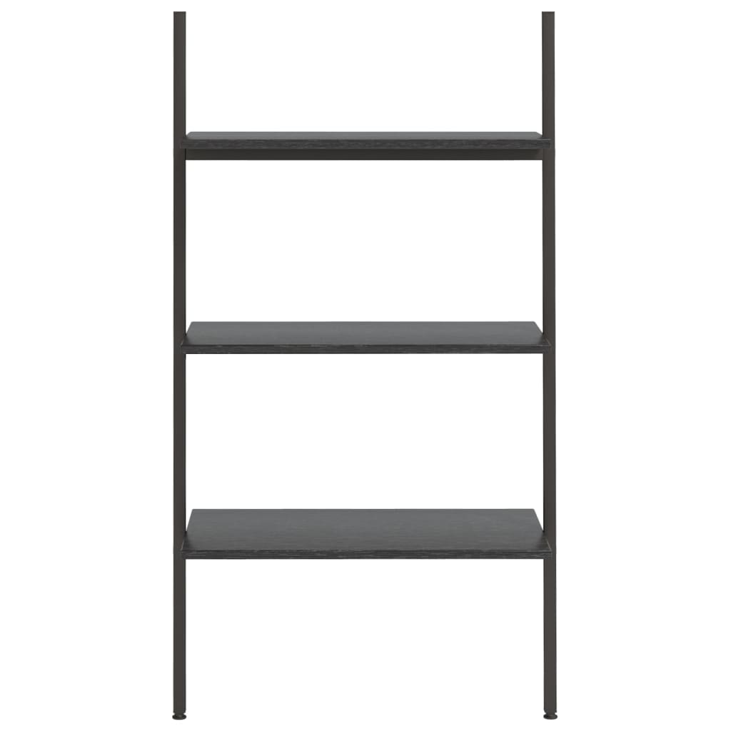 stigereol med 3 hylder 64x34x116 cm sort