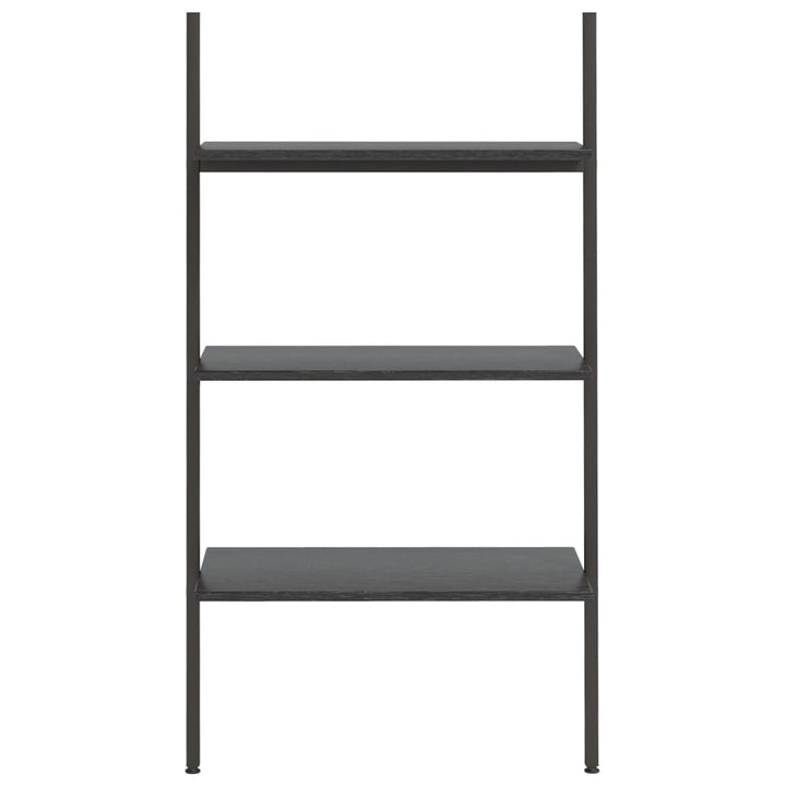 stigereol med 3 hylder 64x34x116 cm sort