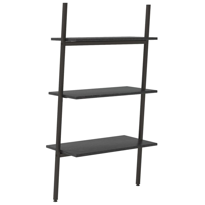 stigereol med 3 hylder 64x34x116 cm sort