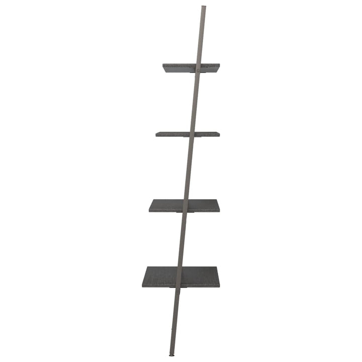 stigereol med 4 hylder 64x34x150,5 cm sort
