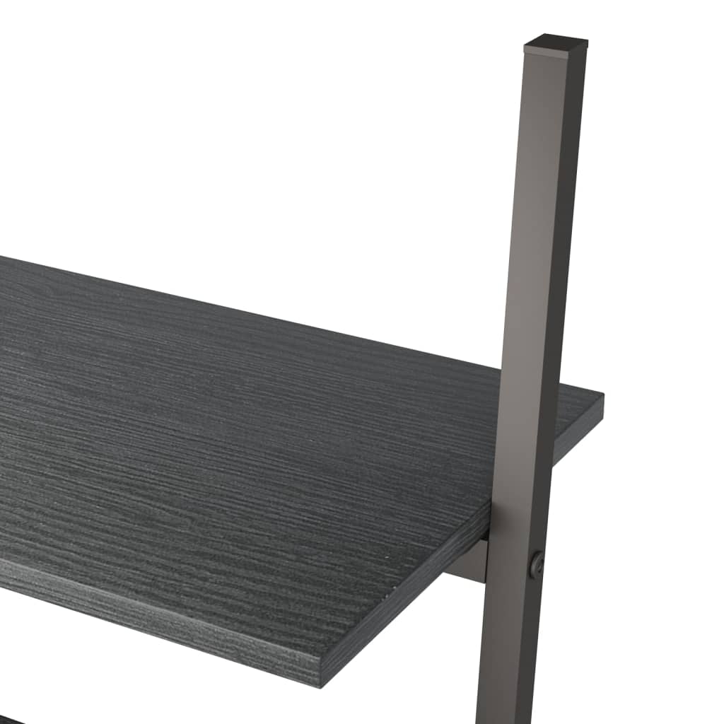 stigereol med 4 hylder 64x34x150,5 cm sort