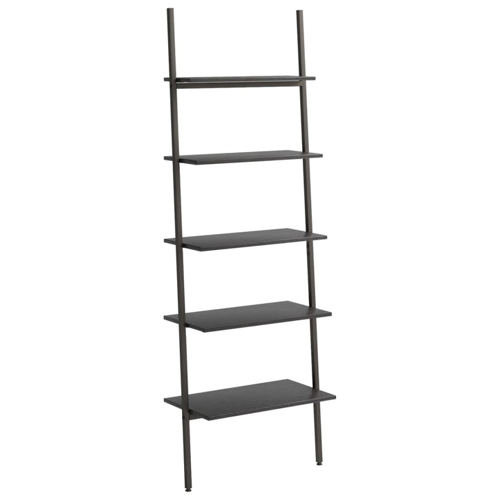 stigereol med 5 hylder 64x34x185,5 cm sort
