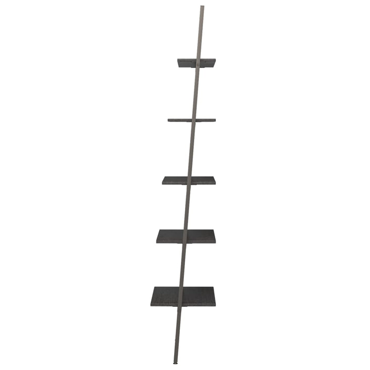 stigereol med 5 hylder 64x34x185,5 cm sort