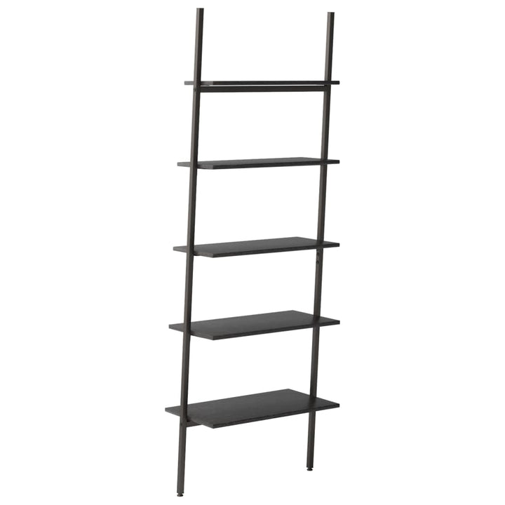 stigereol med 5 hylder 64x34x185,5 cm sort