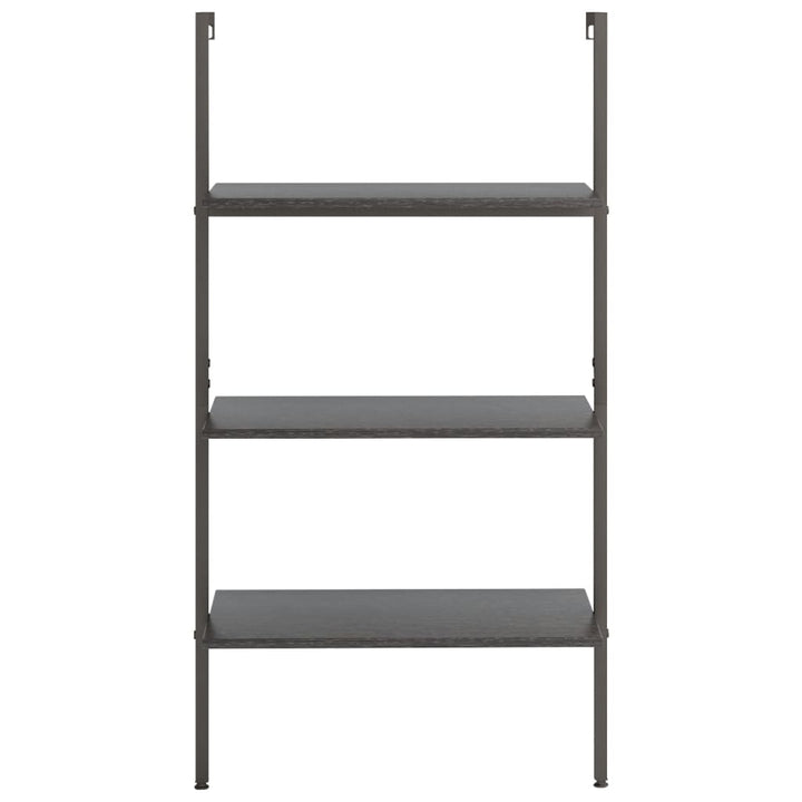 stigereol med 3 hylder 64x35x120,5 cm sort