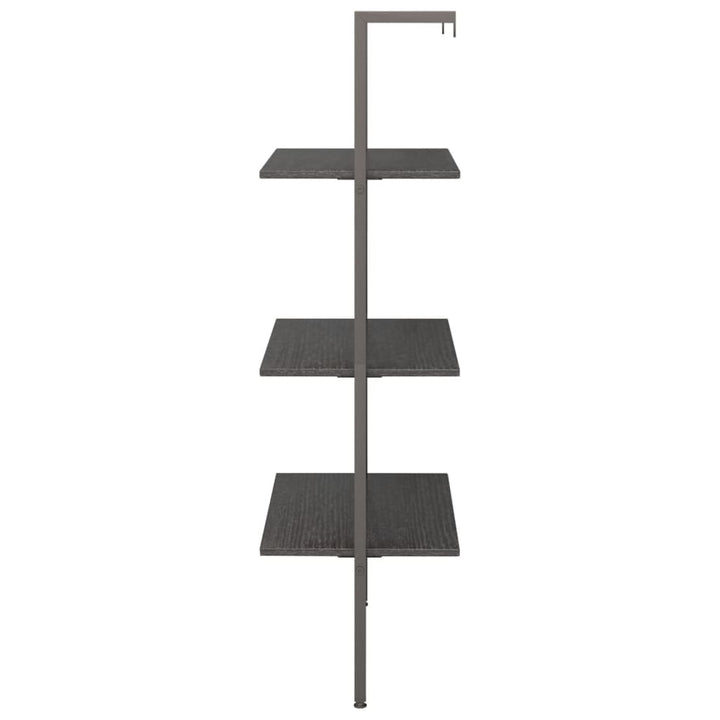 stigereol med 3 hylder 64x35x120,5 cm sort