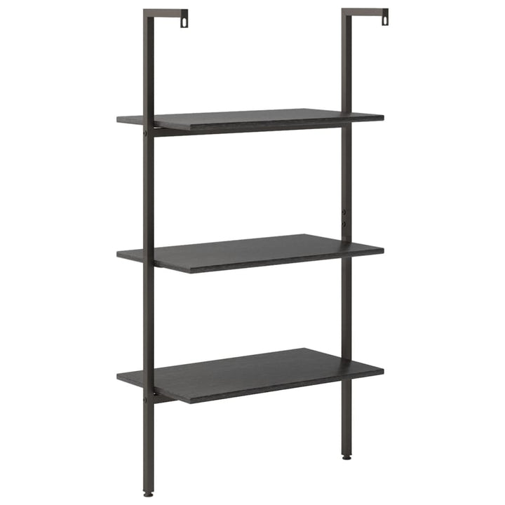 stigereol med 3 hylder 64x35x120,5 cm sort