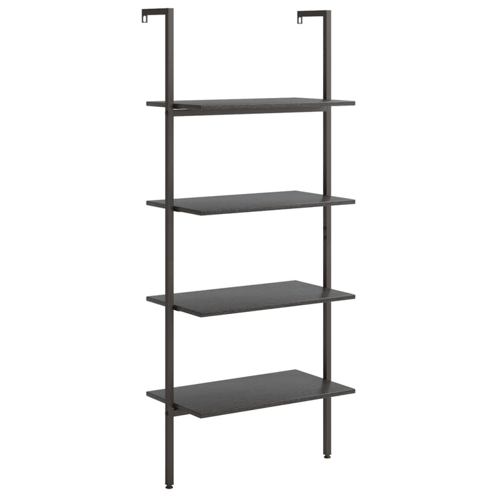 stigereol med 4 hylder 64x35x152,5 cm sort
