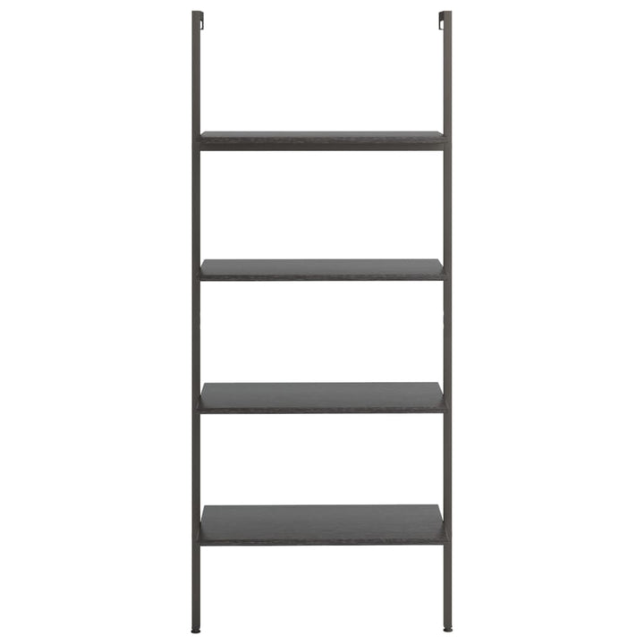stigereol med 4 hylder 64x35x152,5 cm sort