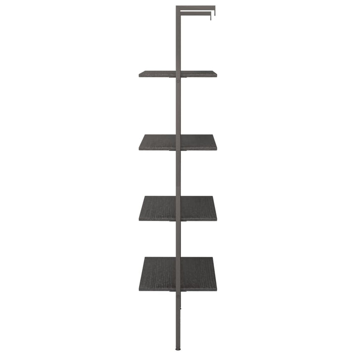 stigereol med 4 hylder 64x35x152,5 cm sort