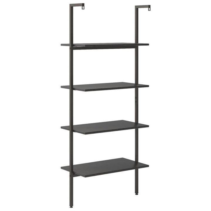 stigereol med 4 hylder 64x35x152,5 cm sort