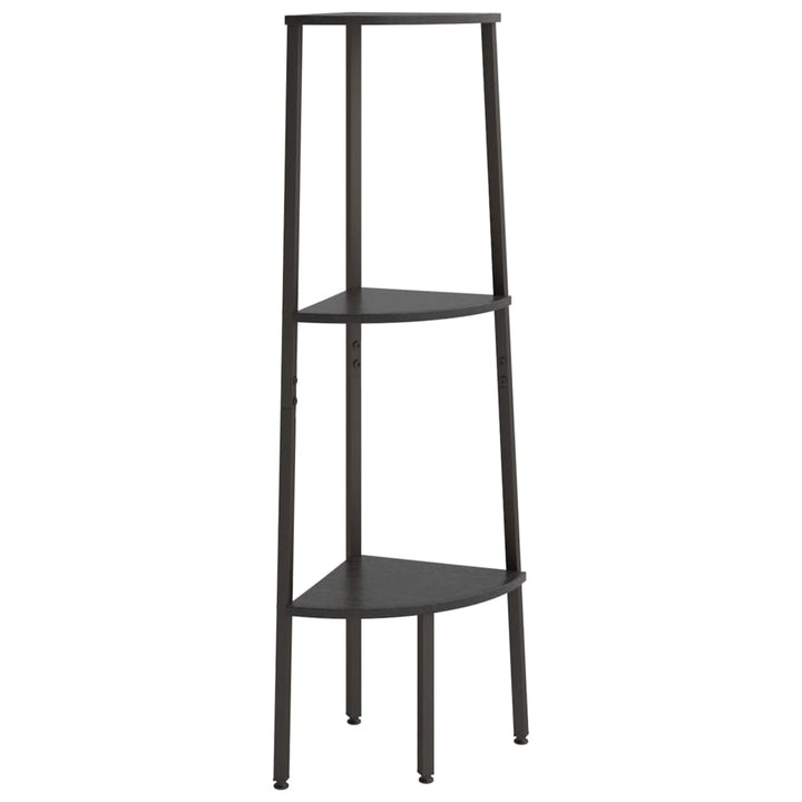 stigereol med 3 hylder 45,5x31,5x120 cm sort
