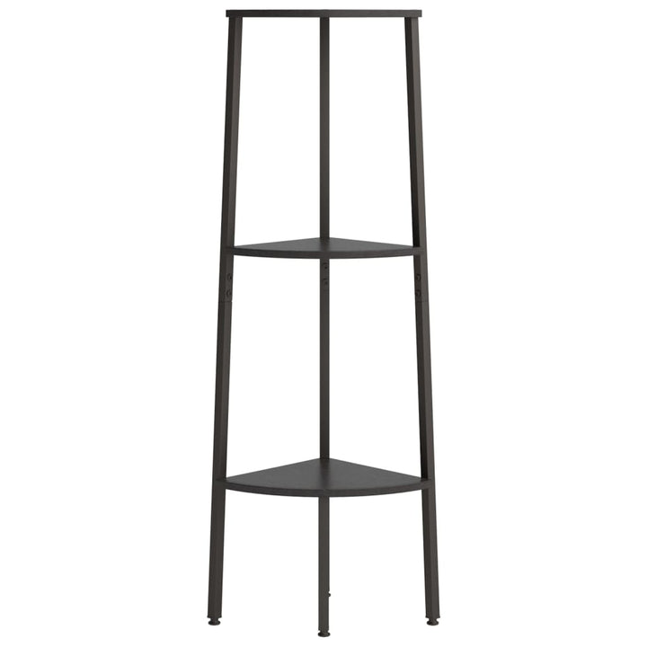 stigereol med 3 hylder 45,5x31,5x120 cm sort