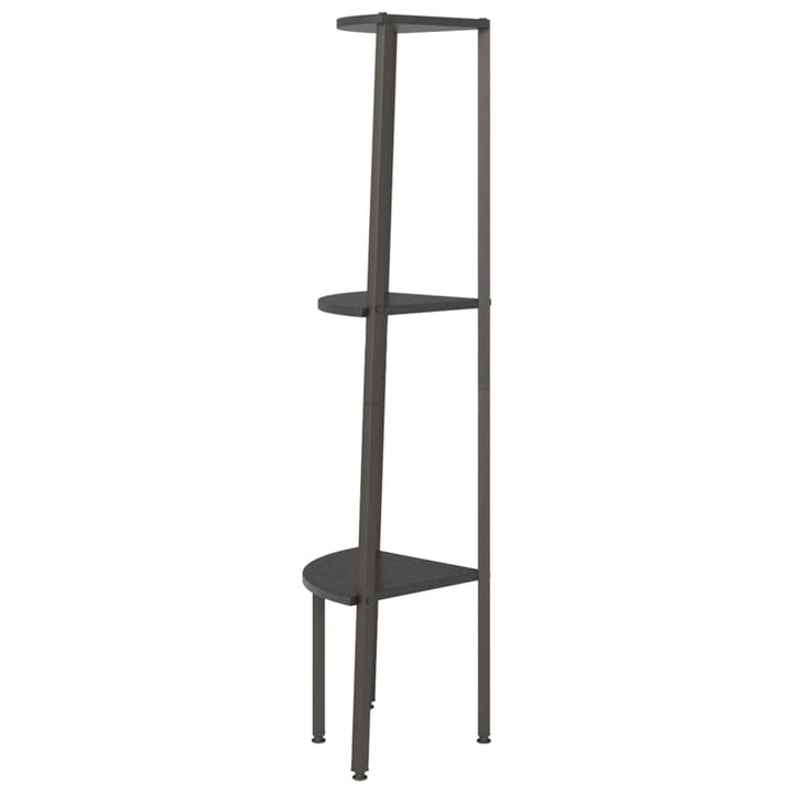 stigereol med 3 hylder 45,5x31,5x120 cm sort
