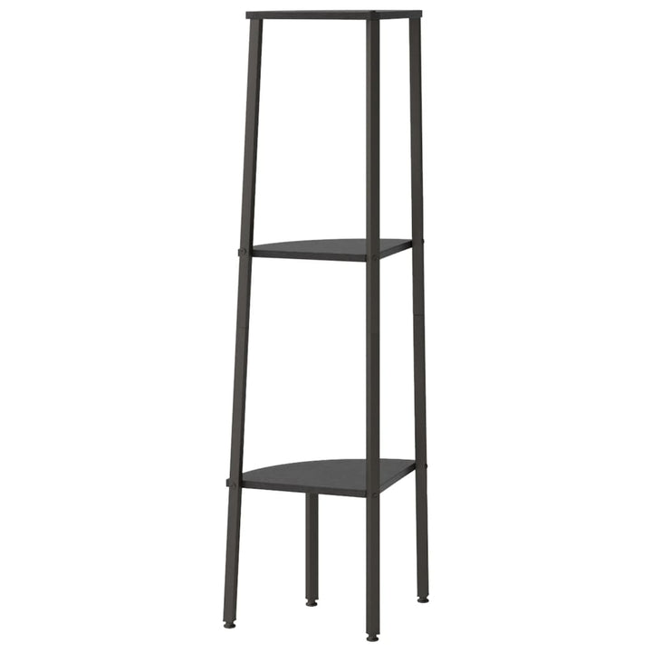 stigereol med 3 hylder 45,5x31,5x120 cm sort