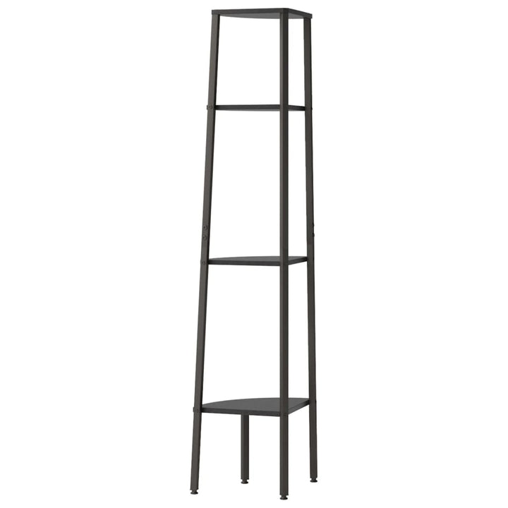 stigereol med 4 hylder 45,5x31,5x150 cm sort
