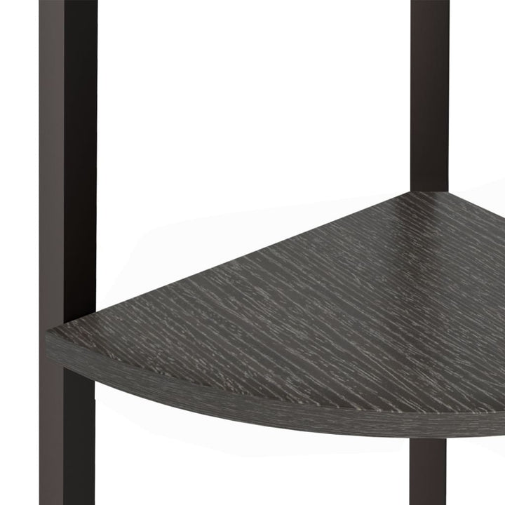 stigereol med 4 hylder 45,5x31,5x150 cm sort