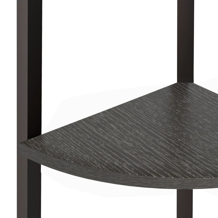 stigereol med 5 hylder 45,5x31,5x180 cm sort