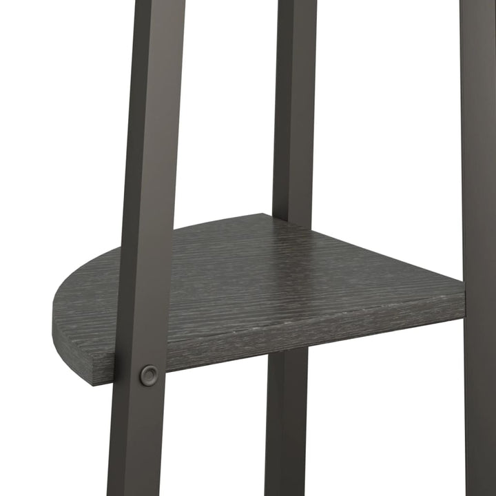 stigereol med 5 hylder 45,5x31,5x180 cm sort