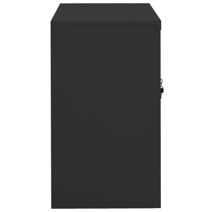 kontorskab 90x40x70 cm stål antracitgrå