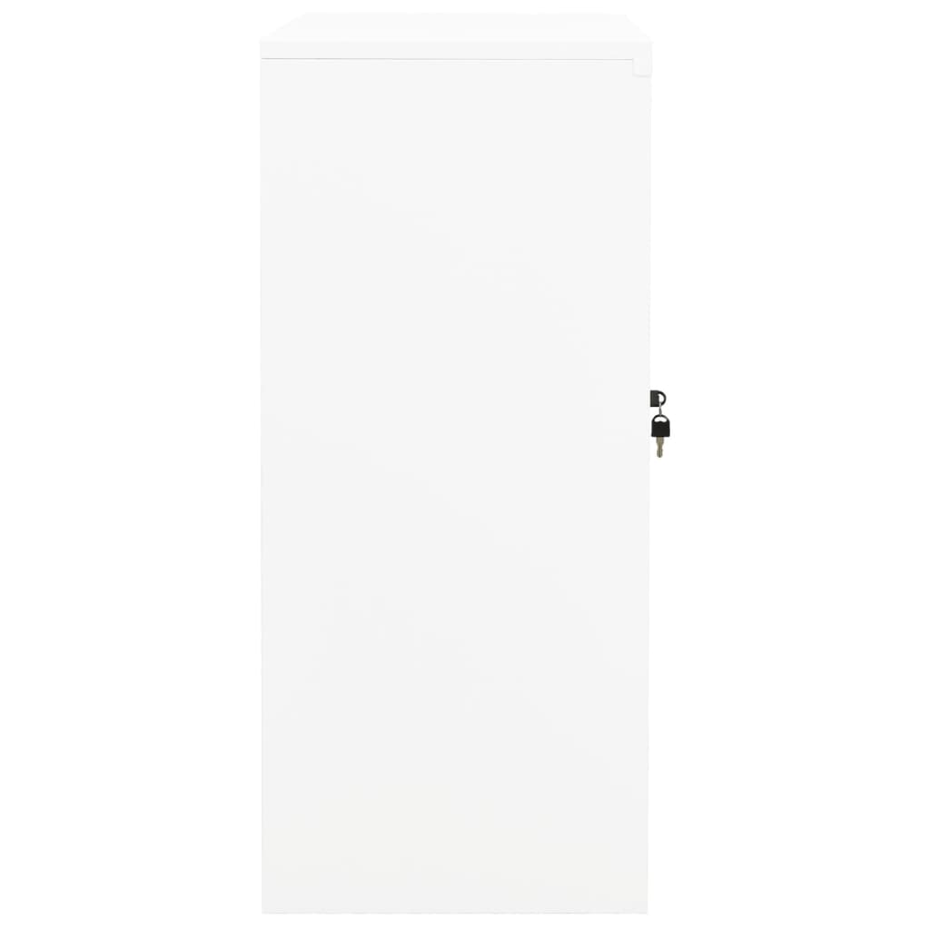 kontorskab 90x40x90 cm stål hvid