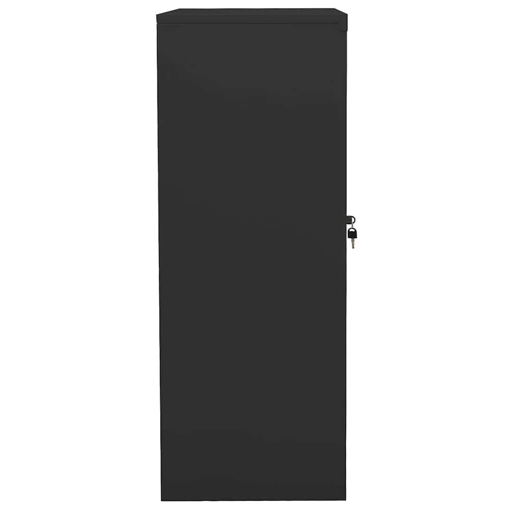 kontorskab 90x40x105 cm stål antracitgrå