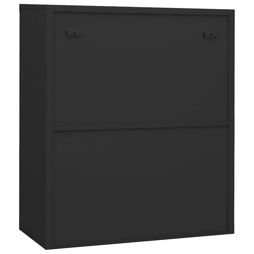 kontorskab 90x40x105 cm stål antracitgrå