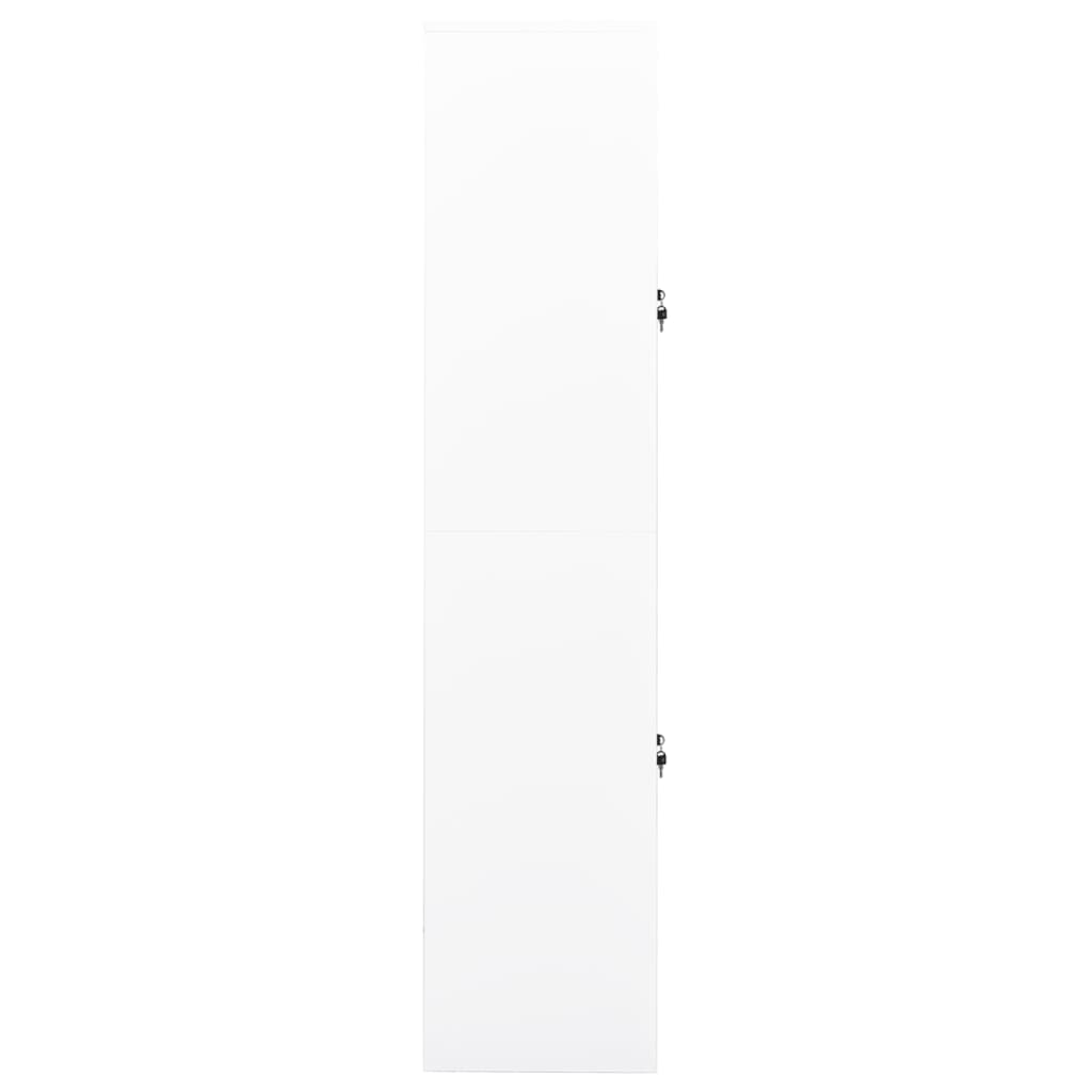 kontorskab 90x40x180 cm stål hvid