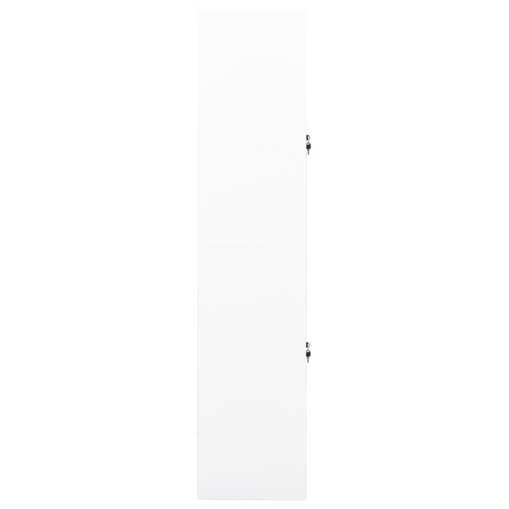 kontorskab 90x40x180 cm stål hvid