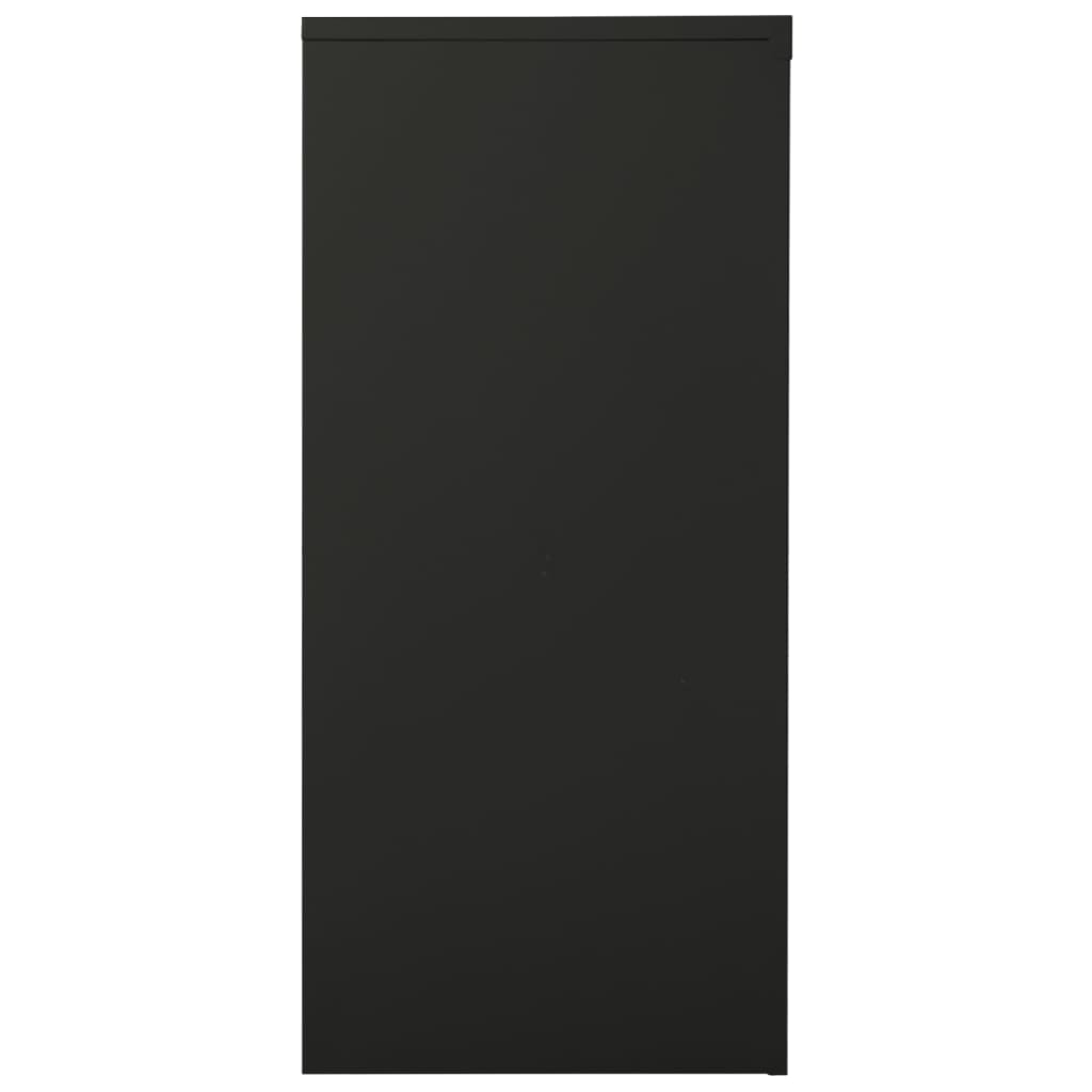 skab med skydelåger 90x40x90 cm stål antracitgrå