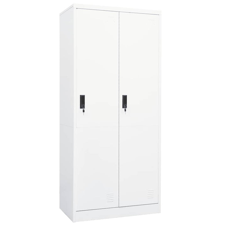 klædeskab 80x50x180 cm stål hvid