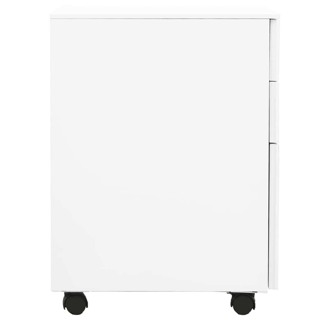 mobilt arkivskab 39x45x60 cm stål hvid
