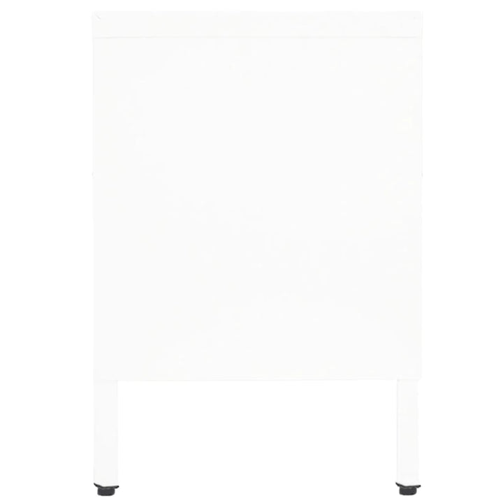 tv-skab 90x30x44 cm stål og glas hvid