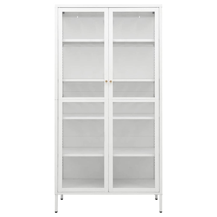 udstillingsskab 90x40x180 cm stål og hærdet glas hvid