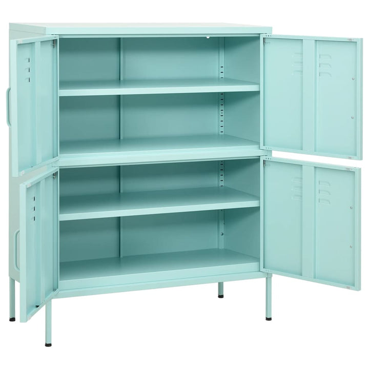 opbevaringsskab 80x35x101,5 cm stål mintgrøn