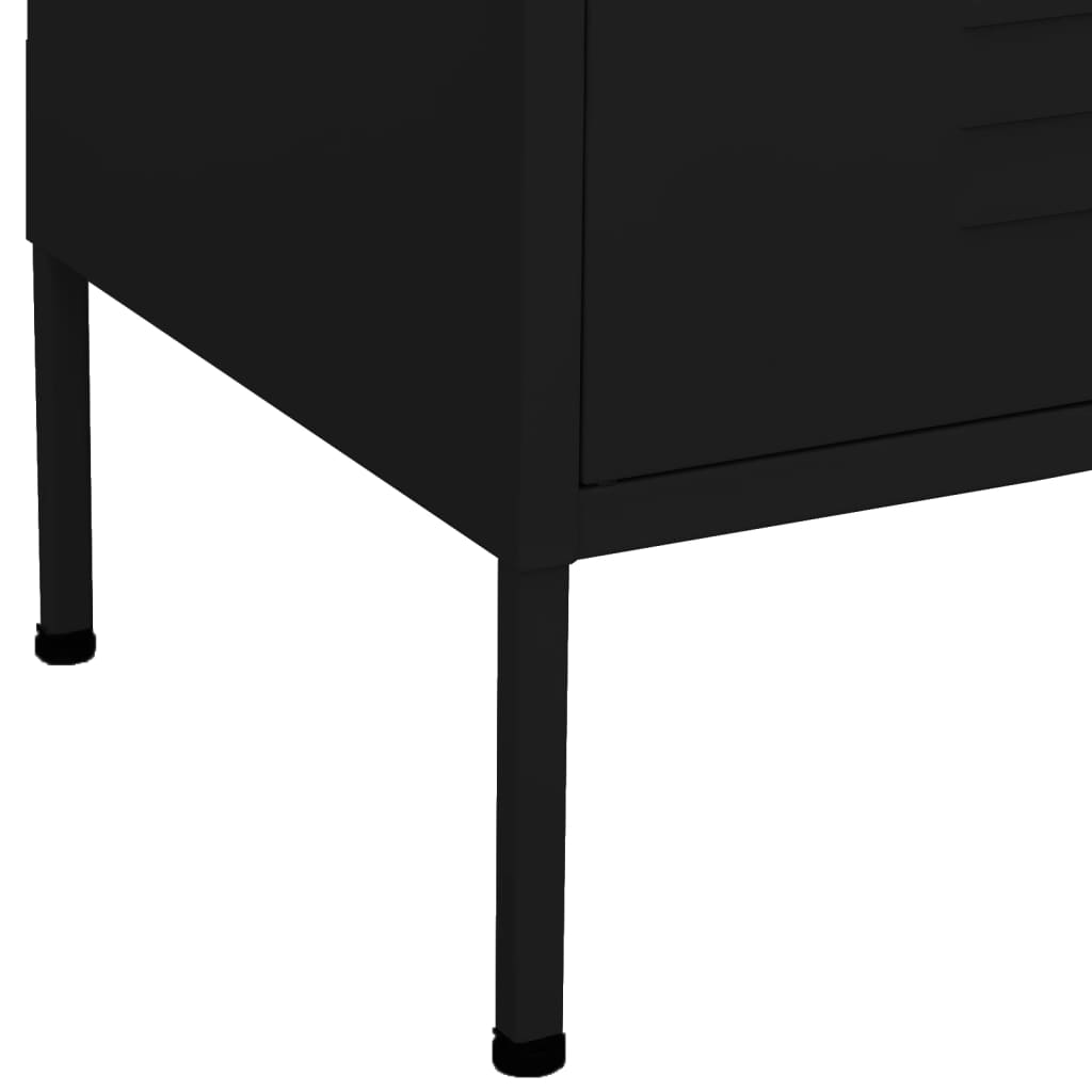 opbevaringsskab 80x35x101,5 cm stål sort