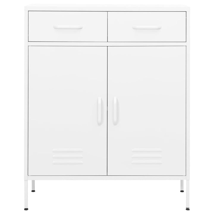 opbevaringsskab 80x35x101,5 cm stål hvid