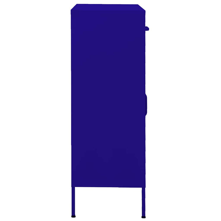 opbevaringsskab 80x35x101,5 cm stål marineblå