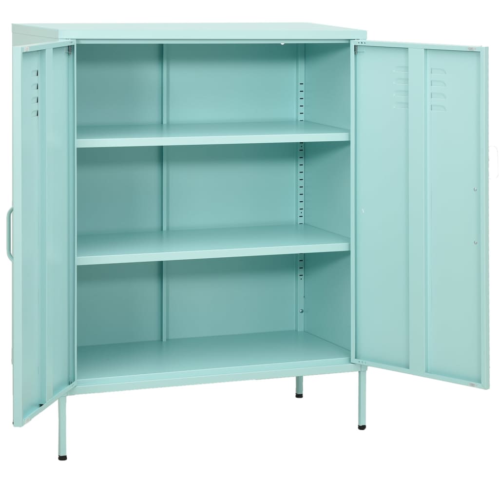 opbevaringsskab 80x35x101,5 cm stål mintgrøn